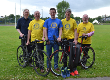 James Hamill with Rotarians