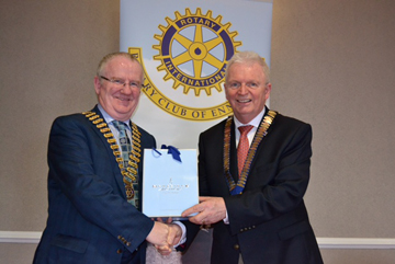 President Kenny and District Governor Gerry Kierans