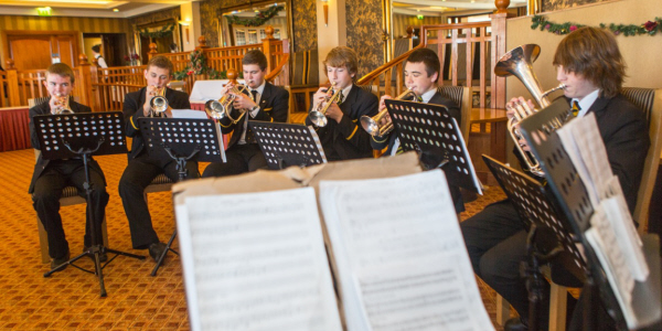 Portora Royal School brass ensemble